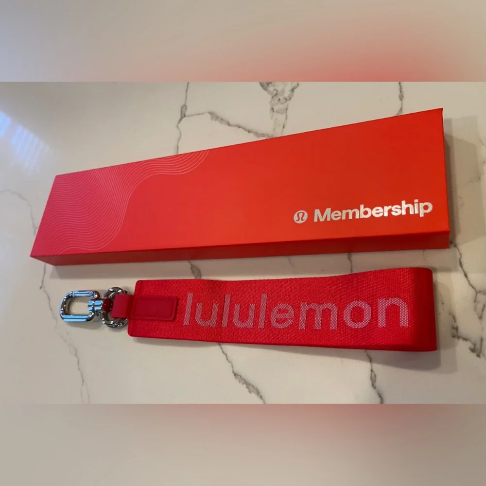 Lululemon Membership Red Never‎ Lost Keychain
